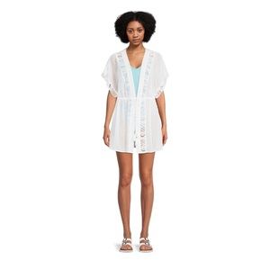 White swim cover up